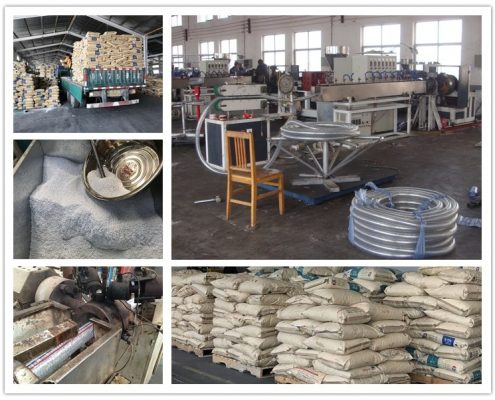 production of wire reinforced pvc hose