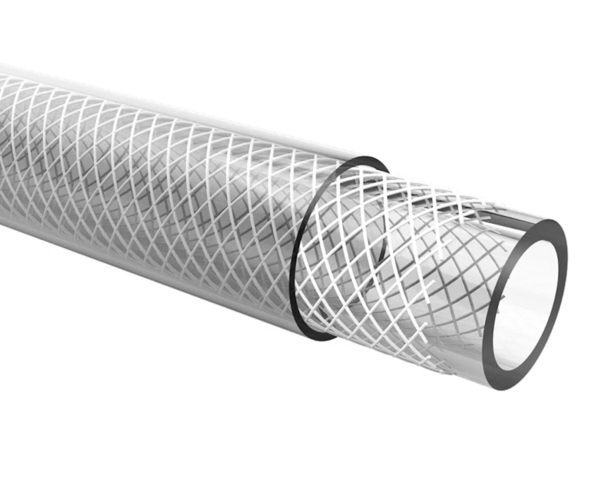 clear reinforced hose structure shown in diagram
